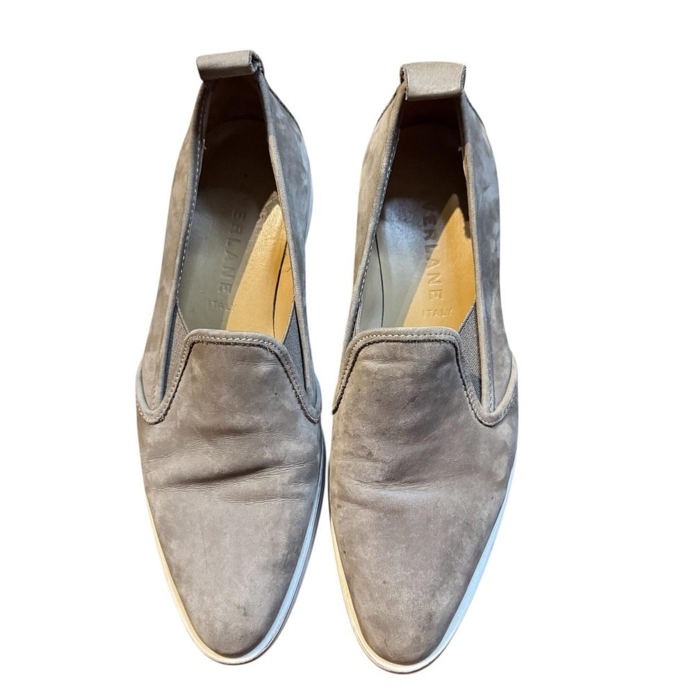 Everlane Shoes Womens Size 8 Gray Suede Slip On Flats Made In Italy‎ Casual